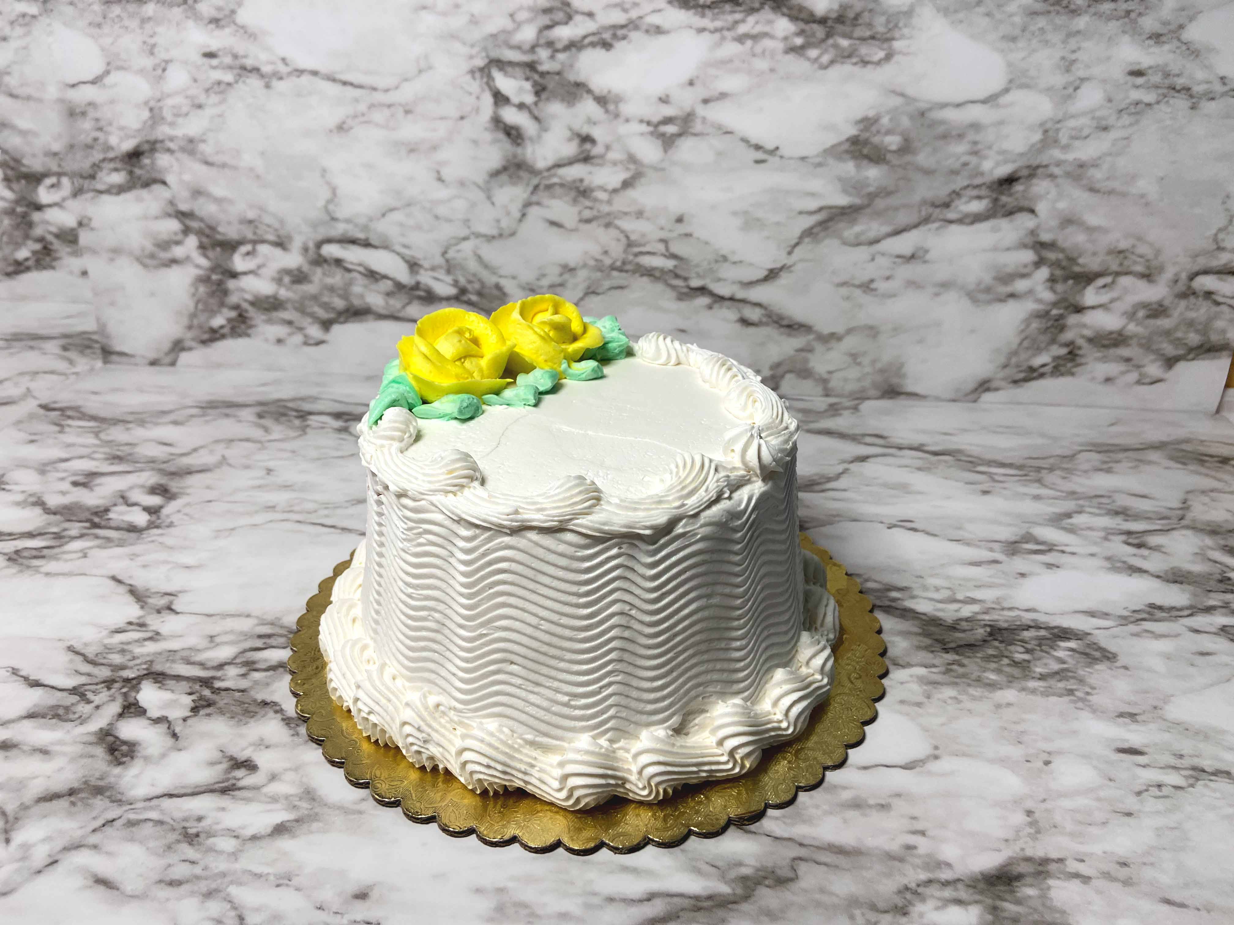 3 layer White Buttercream Cake